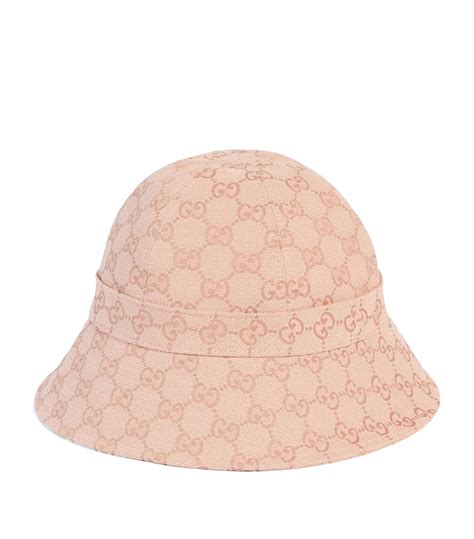 gucci canvas bucket hat pink.